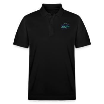 Meteorologe Wettervorhersager - Stanley/Stella Unisex Bio-Poloshirt PREPSTER - Schwarz - Vorne - Roxy (174cm) & Andy (188cm)