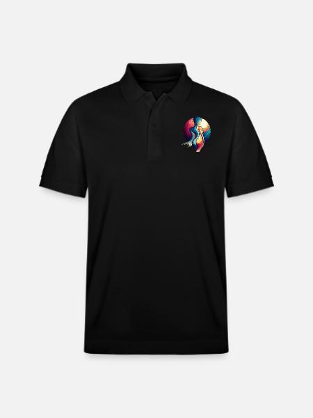 Femme devant la lune - Polo PREPSTER bio Stanley/Stella Unisexe - noir