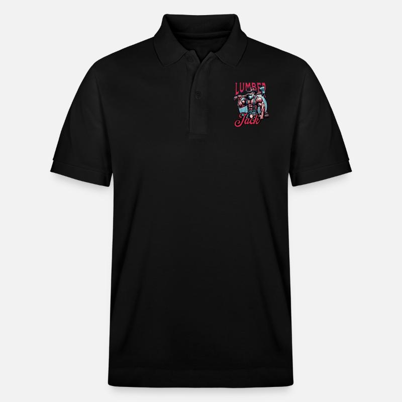 Bûcheron à la hache - Bûcheron - Polo PREPSTER bio Stanley/Stella Unisexe - noir