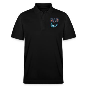 Dad Life Fishing Tee Perfect for Fisherman Dads - Stanley/Stella Unisex Organic Polo Shirt PREPSTER - black - Front - Roxy (174cm) & Andy (188cm)