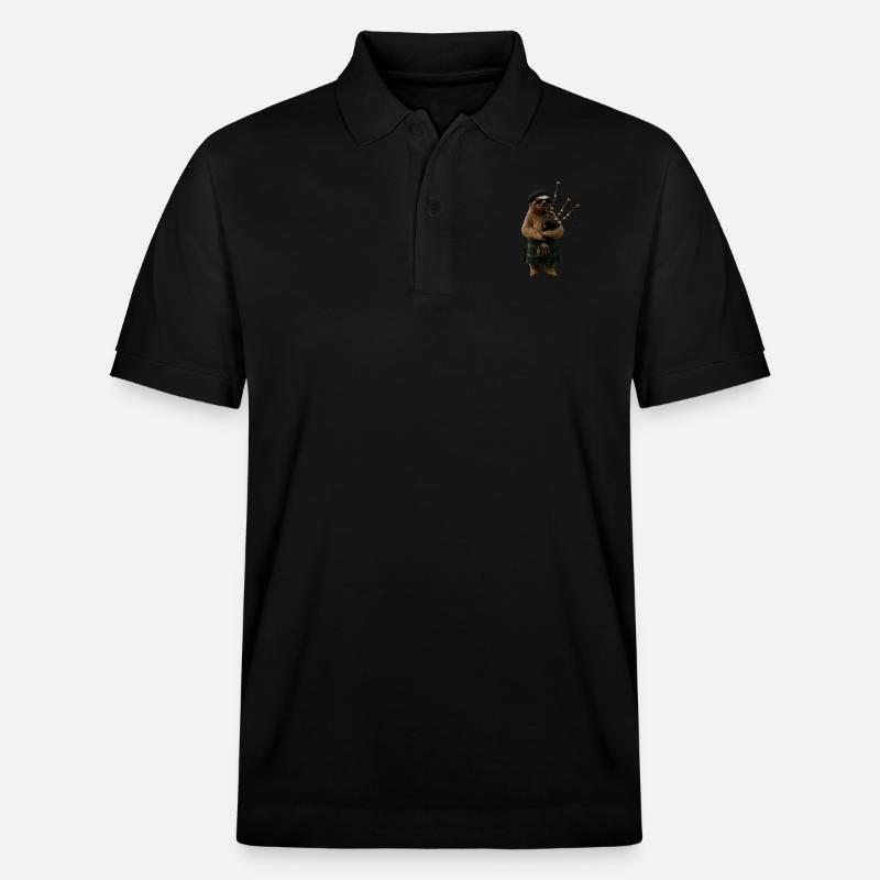 Faultier Dudelsack - Stanley/Stella Unisex Bio-Poloshirt PREPSTER - Schwarz