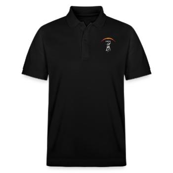 Total Solar Eclipse 2024 - America Totality - Stanley/Stella Unisex Organic Polo Shirt PREPSTER - black - Front - Roxy (174cm) & Andy (188cm)