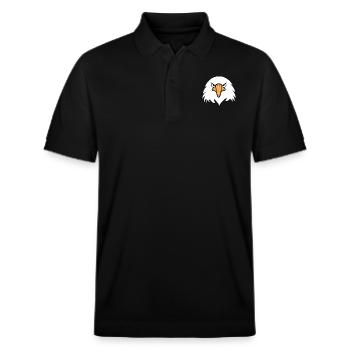 Eagle Bird - Stanley/Stella Unisex Organic Polo Shirt PREPSTER - black - Front - Roxy (174cm) & Andy (188cm)