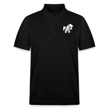Pony - Stanley/Stella Unisex Bio-Poloshirt PREPSTER - Schwarz - Vorne - Roxy (174cm) & Andy (188cm)