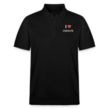 I love cobalte - Polo PREPSTER bio Stanley/Stella Unisexe - noir - Devant - Roxy (174cm) & Andy (188cm)
