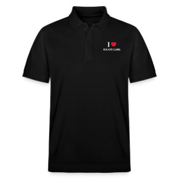 Fluchtspiel - Stanley/Stella Unisex Bio-Poloshirt PREPSTER - Schwarz - Vorne - Roxy (174cm) & Andy (188cm)