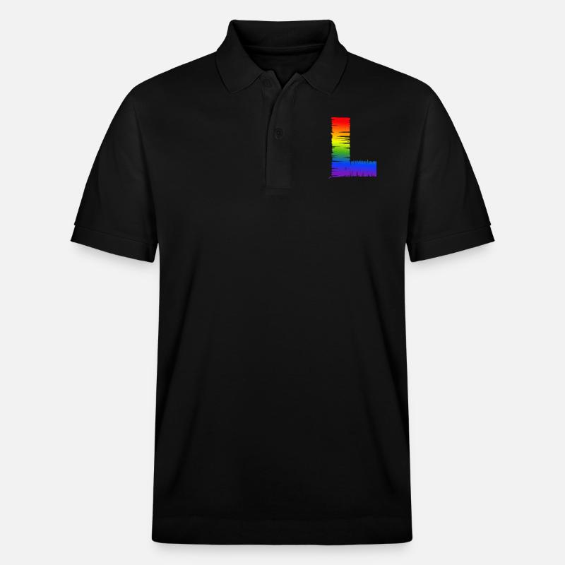 Regenbogen-L - Stanley/Stella Unisex Bio-Poloshirt PREPSTER - Schwarz