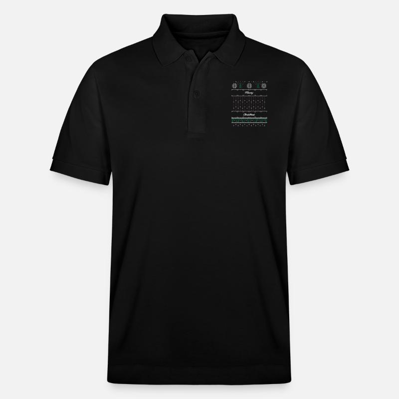 Weihnachts Muster - Stanley/Stella Unisex Bio-Poloshirt PREPSTER - Schwarz