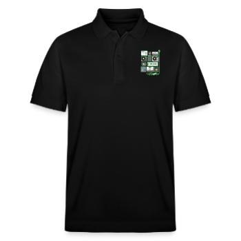 88 BPM Full Set (green) - Stanley/Stella Unisex Organic Polo Shirt PREPSTER - black - Front - Roxy (174cm) & Andy (188cm)