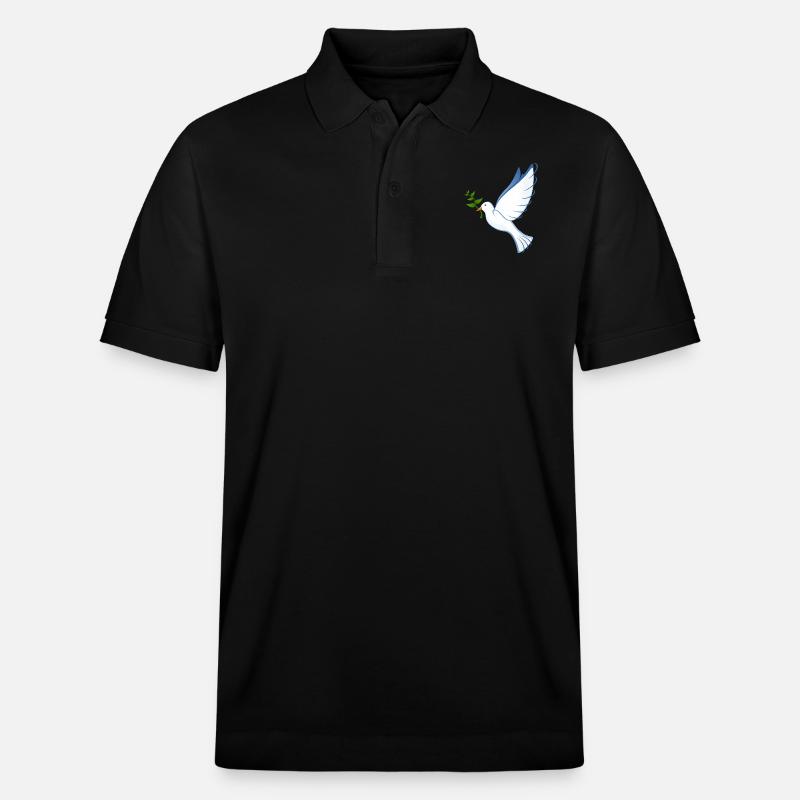 colombe de la paix - Polo PREPSTER bio Stanley/Stella Unisexe - noir
