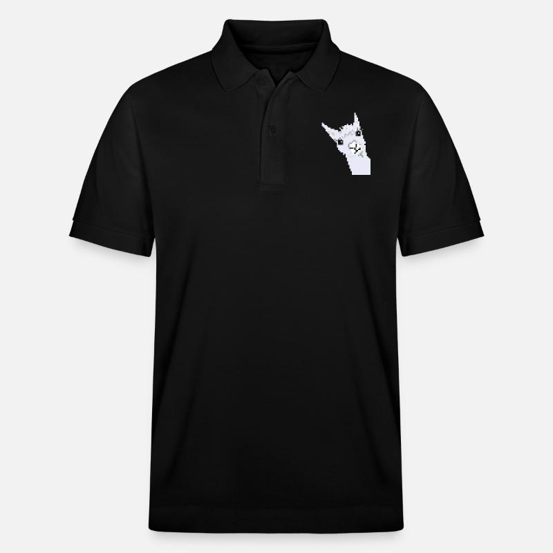 Pixel Lama - Stanley/Stella Unisex Bio-Poloshirt PREPSTER - Schwarz