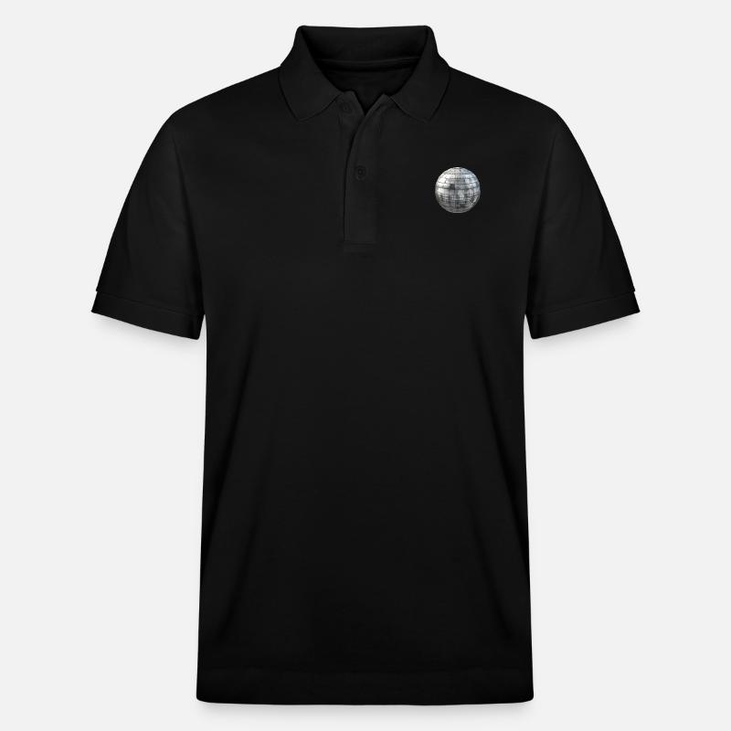 Boule disco en argent - Polo PREPSTER bio Stanley/Stella Unisexe - noir
