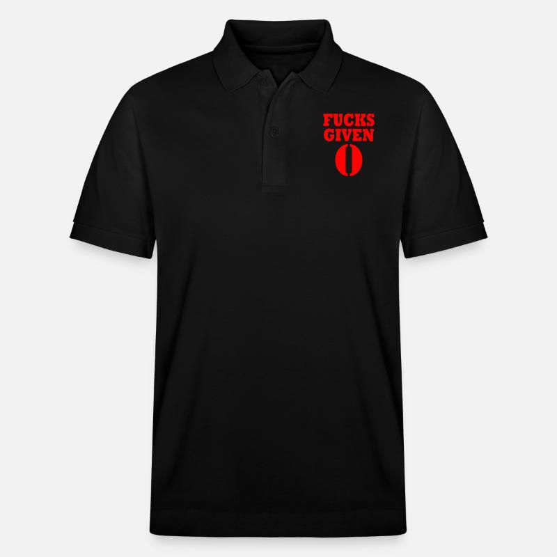 Zero fucks given - Polo PREPSTER bio Stanley/Stella Unisexe - noir