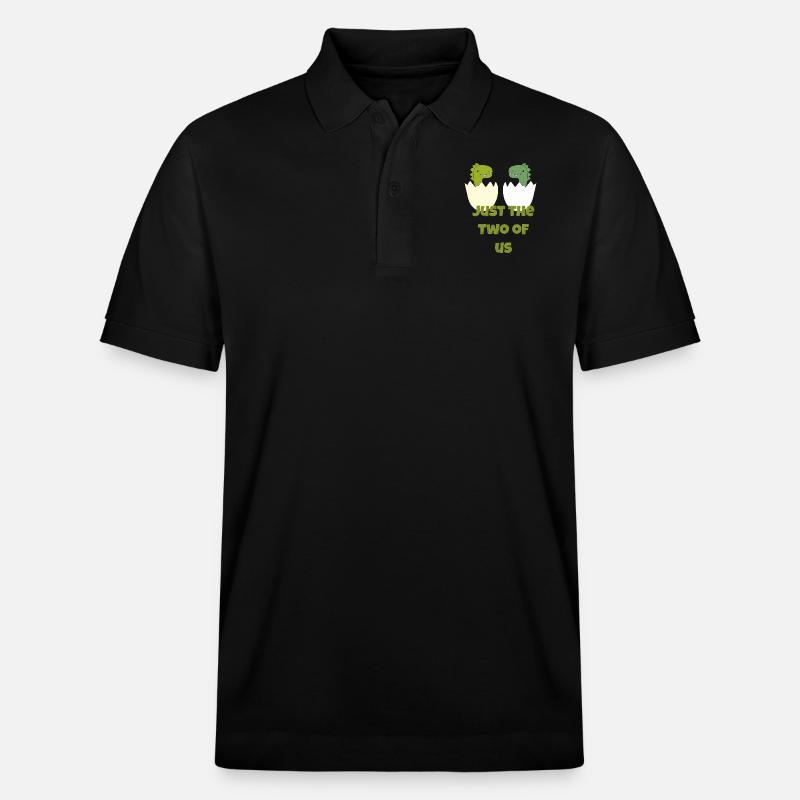 zwei dino babys - Stanley/Stella Unisex Bio-Poloshirt PREPSTER - Schwarz