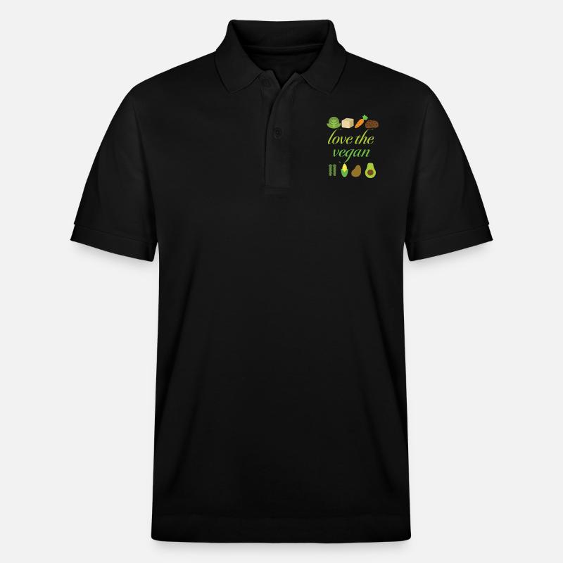 J’adore le végétalien - Polo PREPSTER bio Stanley/Stella Unisexe - noir