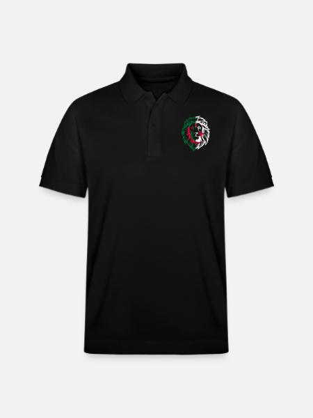 Algerian lion - Algeria gift idea - Stanley/Stella Unisex Organic Polo Shirt PREPSTER - black