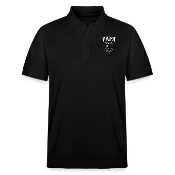 Papa poule 6 - Polo PREPSTER bio Stanley/Stella Unisexe - noir - Devant - Roxy (174cm) & Andy (188cm)