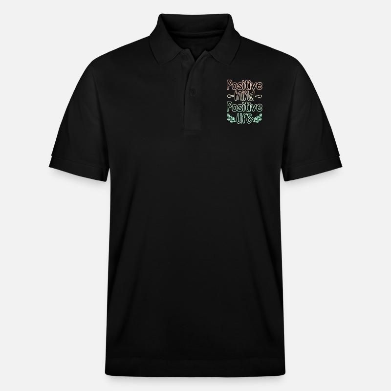 Mentalité Positif 🍀 - Polo PREPSTER bio Stanley/Stella Unisexe - noir