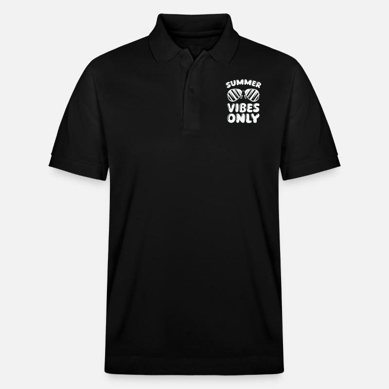 summer vibes only - Stanley/Stella Unisex Bio-Poloshirt PREPSTER - Schwarz
