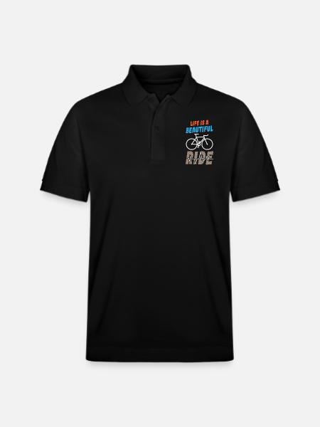 Life is Beautiful Ride - Stanley/Stella Unisex Organic Polo Shirt PREPSTER - black