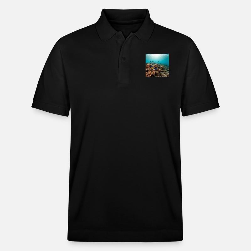 Korallenriff - Stanley/Stella Unisex Bio-Poloshirt PREPSTER - Schwarz