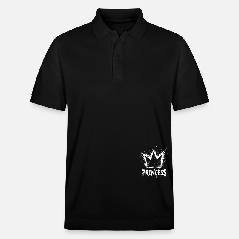 Prinzessin Krone Splash - Stanley/Stella Unisex Bio-Poloshirt PREPSTER - Schwarz