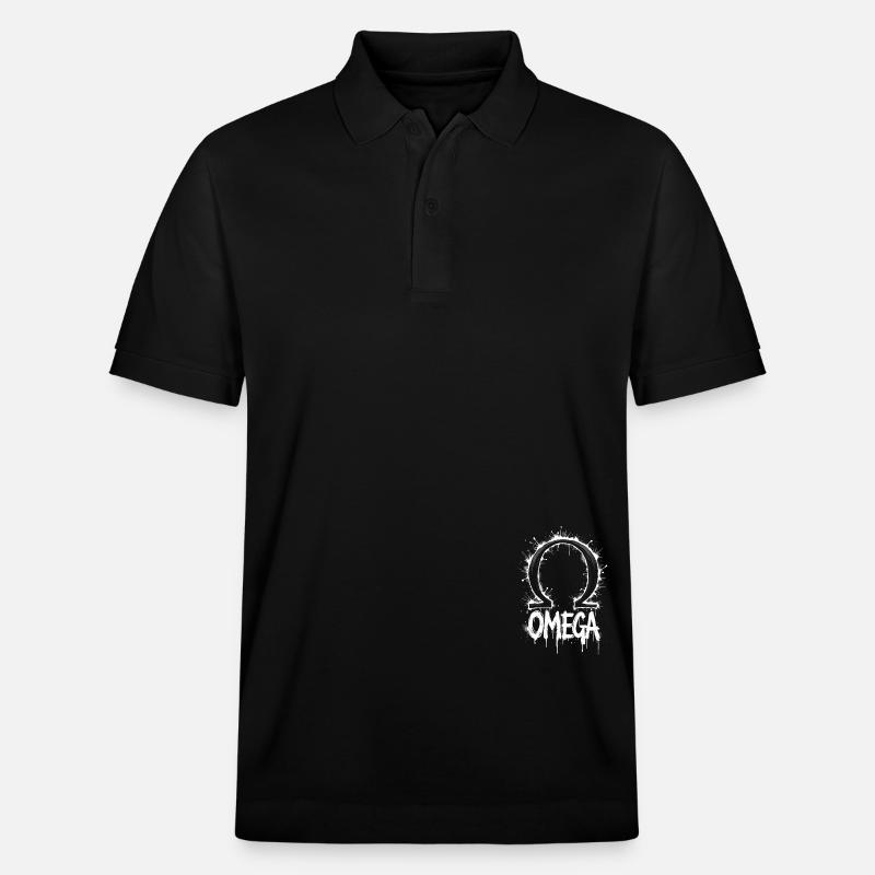 Omega Symbol Splash - Stanley/Stella Unisex Bio-Poloshirt PREPSTER - Schwarz
