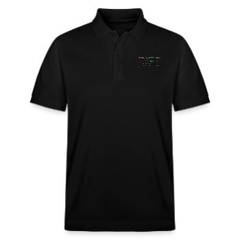 Code ist poetry.java - Stanley/Stella Unisex Bio-Poloshirt PREPSTER - Schwarz - Vorne - Roxy (174cm) & Andy (188cm)
