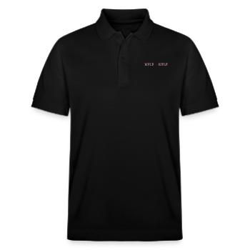 BIELE BIELE BIELE - Stanley/Stella Unisex Bio-Poloshirt PREPSTER - Schwarz - Vorne - Roxy (174cm) & Andy (188cm)