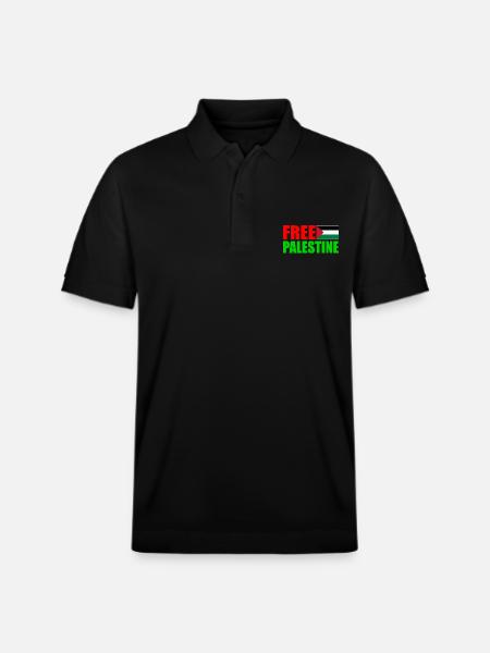 Free palestine - Stanley/Stella Unisex Organic Polo Shirt PREPSTER - black