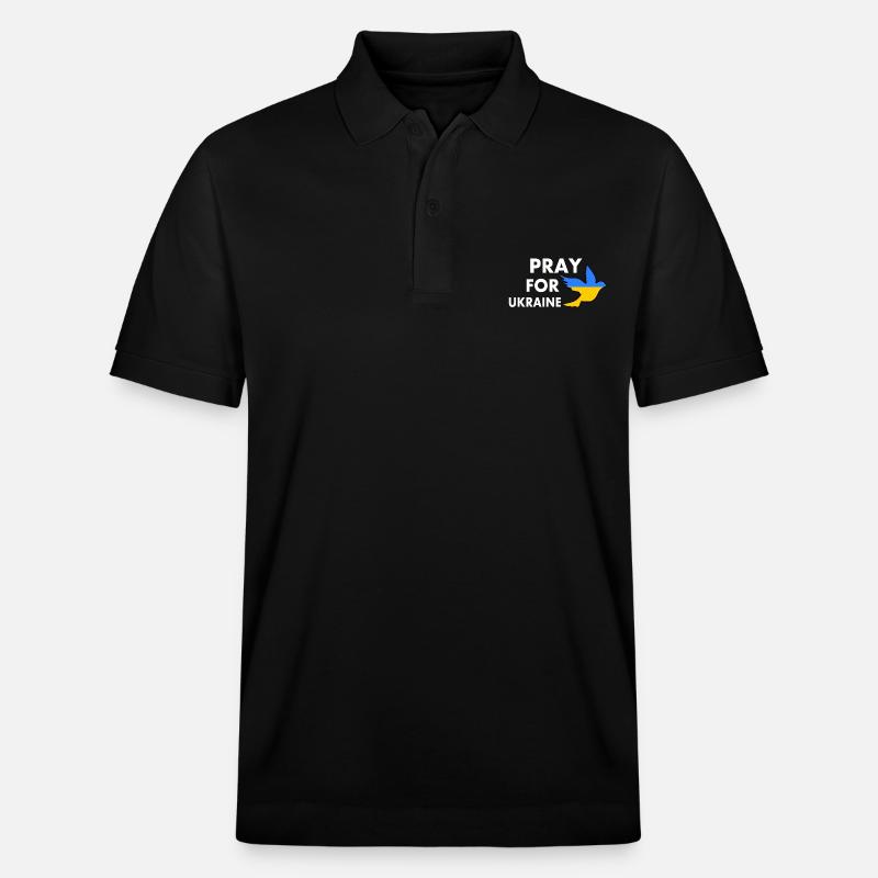 Pray for ukraine - Polo PREPSTER bio Stanley/Stella Unisexe - noir