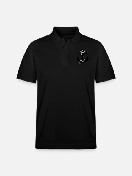 Anker mit Seil v2 - Stanley/Stella Unisex Bio-Poloshirt PREPSTER - Schwarz