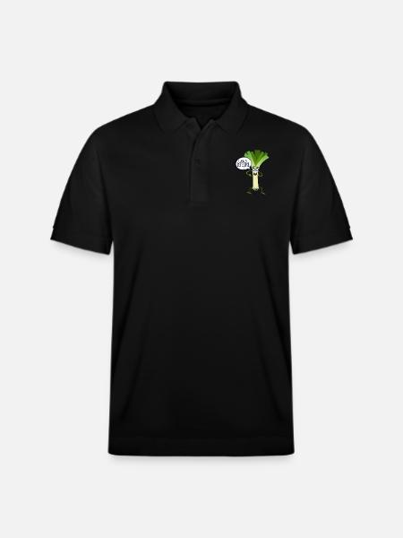 citation humour poireaux detective legume drole bu - Polo PREPSTER bio Stanley/Stella Unisexe - noir