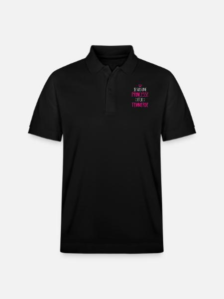 Je suis une princesse - Polo PREPSTER bio Stanley/Stella Unisexe - noir