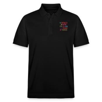 Be Respectful - Stanley/Stella Unisex Organic Polo Shirt PREPSTER - black - Front - Roxy (174cm) & Andy (188cm)