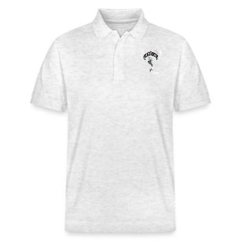 I think it's hacking kiters - Stanley/Stella Unisex Organic Polo Shirt PREPSTER - heather white - Front - Roxy (174cm) & Andy (188cm)
