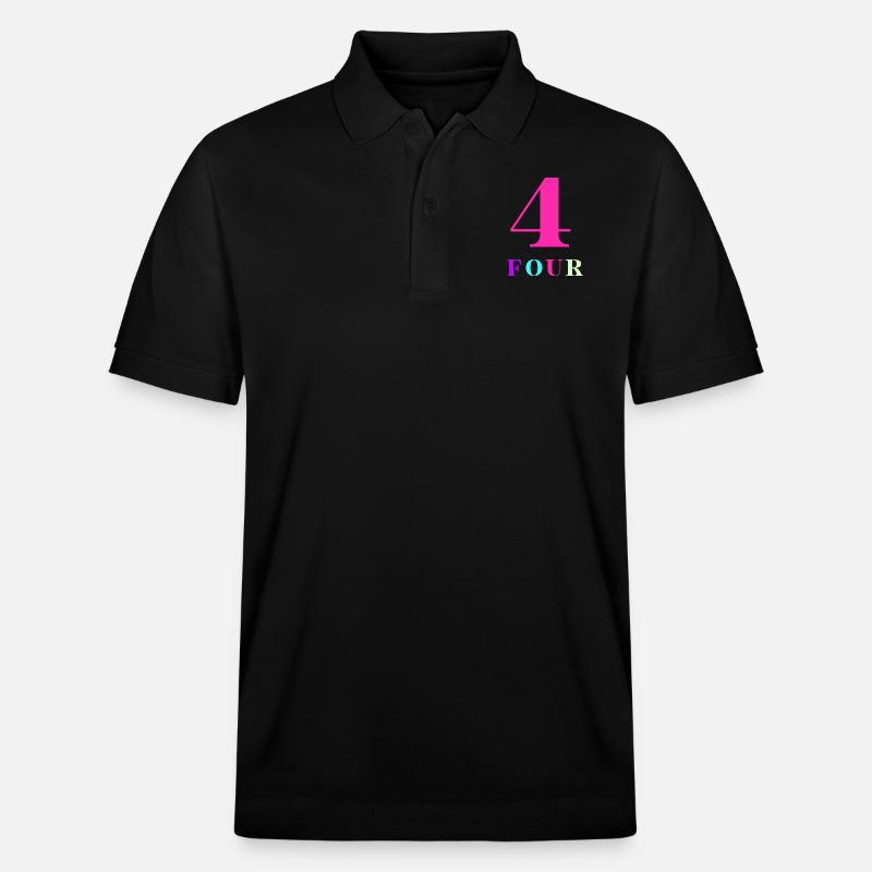 Four-4e anniversaire - Polo PREPSTER bio Stanley/Stella Unisexe - noir