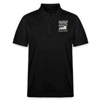 pas parfait je suis maçon chantier construction - Polo PREPSTER bio Stanley/Stella Unisexe - noir - Devant - Roxy (174cm) & Andy (188cm)