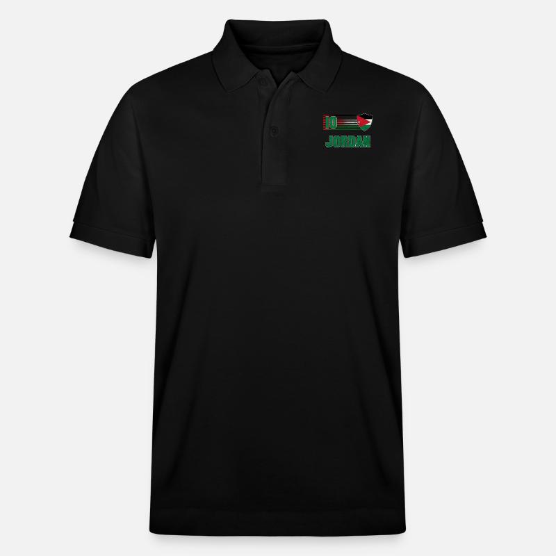 Jordanien - Stanley/Stella Unisex Bio-Poloshirt PREPSTER - Schwarz