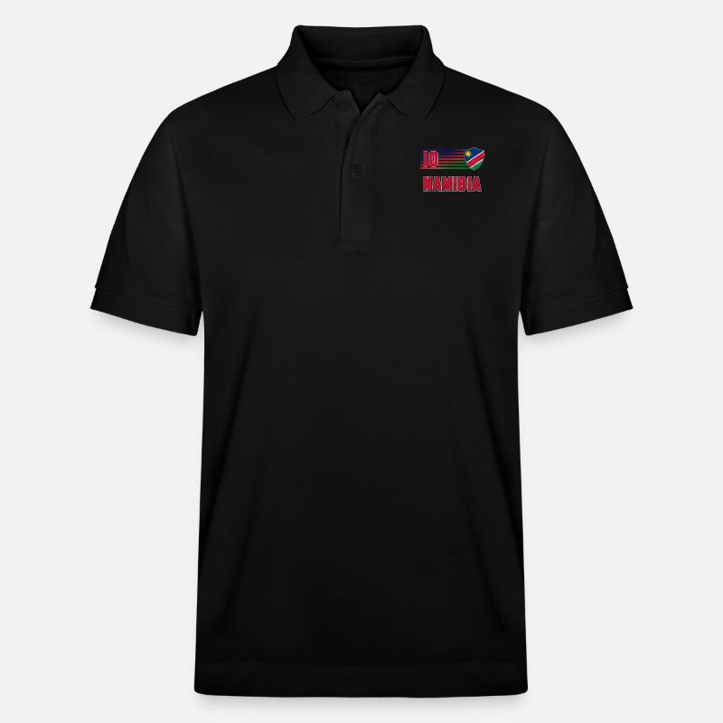 Namibia - Stanley/Stella Unisex Bio-Poloshirt PREPSTER - Schwarz