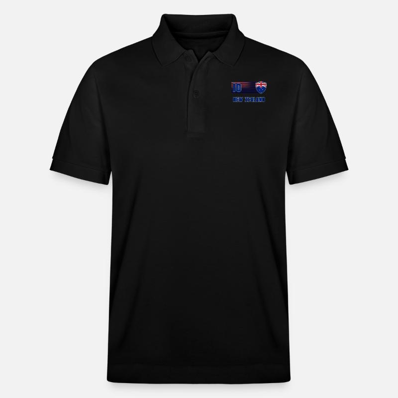 Neuseeland - Stanley/Stella Unisex Bio-Poloshirt PREPSTER - Schwarz