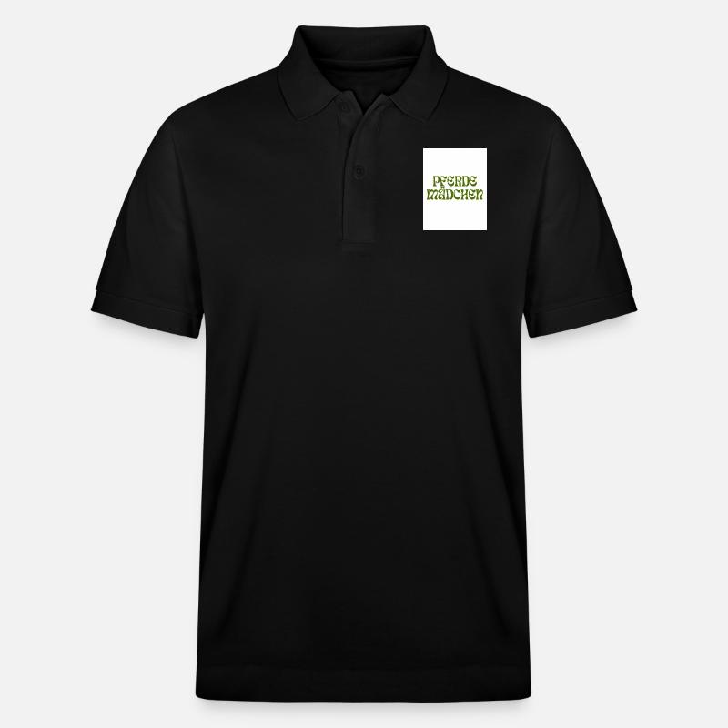 PFERDEMÄDCHEN Retro-Design - Stanley/Stella Unisex Bio-Poloshirt PREPSTER - Schwarz