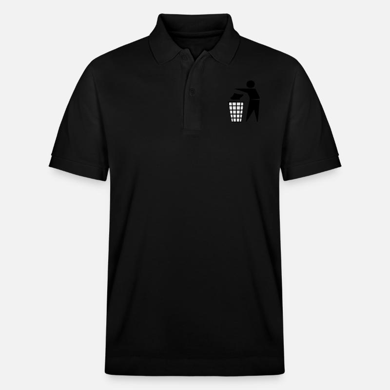 éclaircir, des déchets, plus mülleimer, nettoyer, - Polo PREPSTER bio Stanley/Stella Unisexe - noir