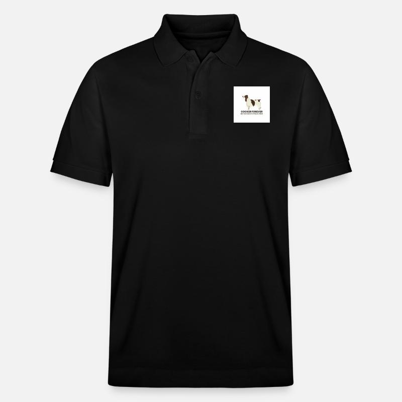 Cocker forever - Polo PREPSTER bio Stanley/Stella Unisexe - noir