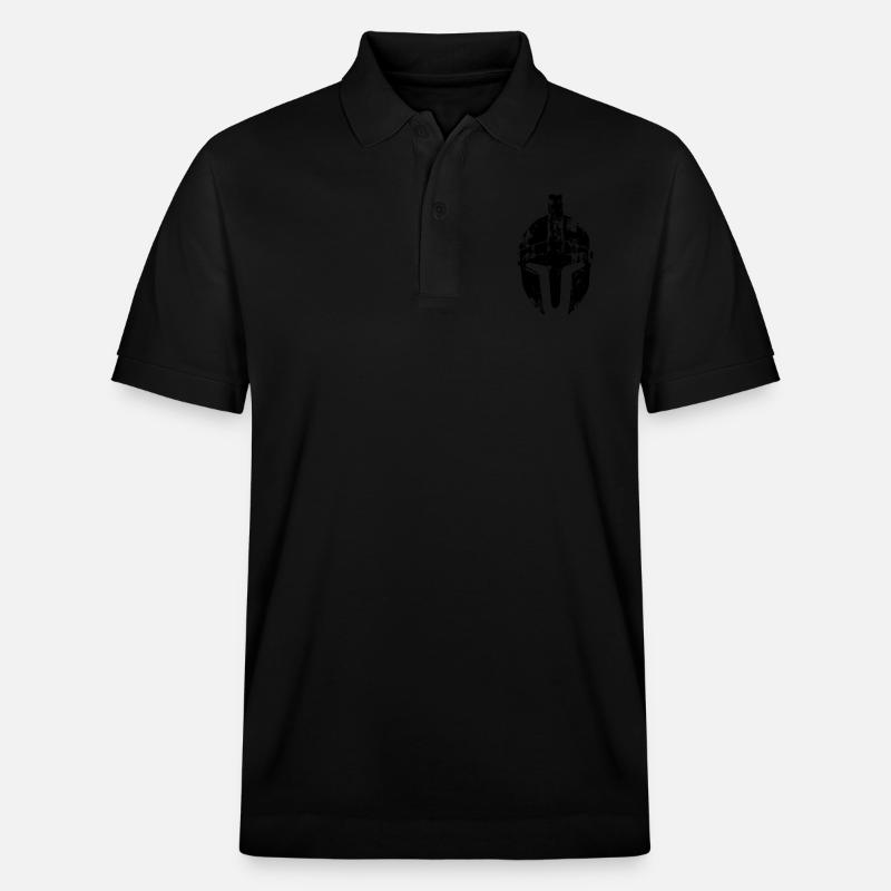 Casque Spartiate Symbole Gladiateur - Polo PREPSTER bio Stanley/Stella Unisexe - noir