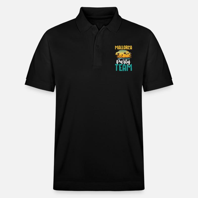 Mallorca Party Team - Stanley/Stella Unisex Bio-Poloshirt PREPSTER - Schwarz