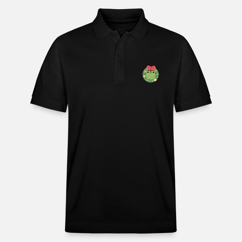 Grenouille Noël - Polo PREPSTER bio Stanley/Stella Unisexe - noir