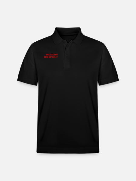 ich brauche Befehle - Stanley/Stella Unisex Bio-Poloshirt PREPSTER - Schwarz