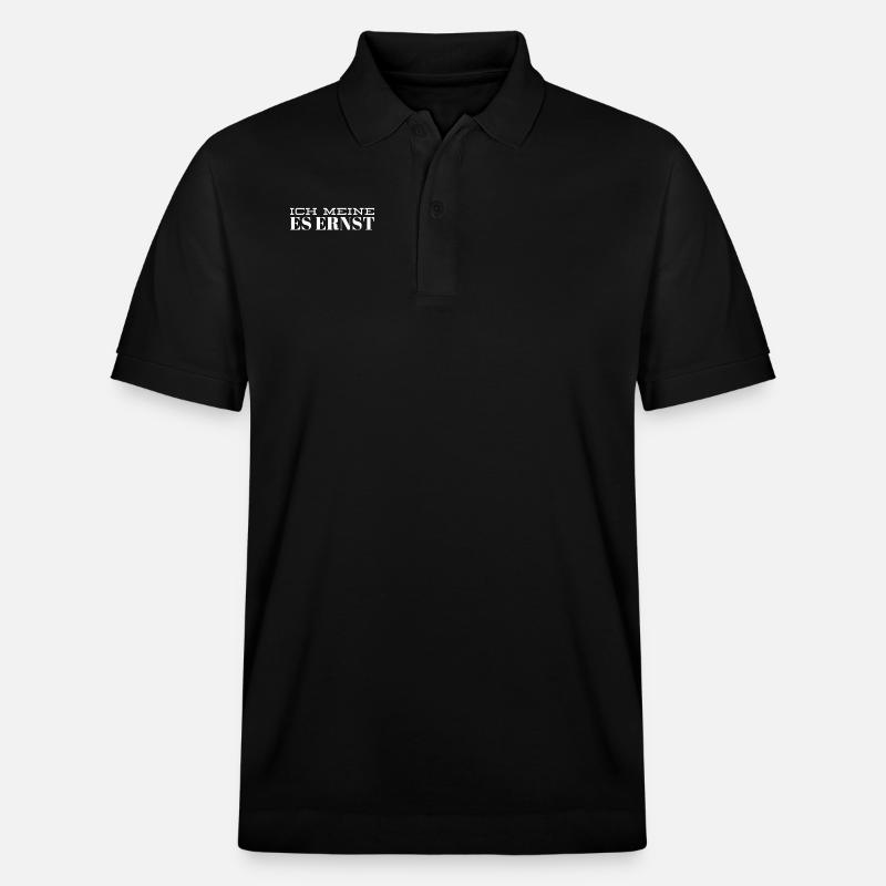 alles ernst gemeint - Stanley/Stella Unisex Bio-Poloshirt PREPSTER - Schwarz