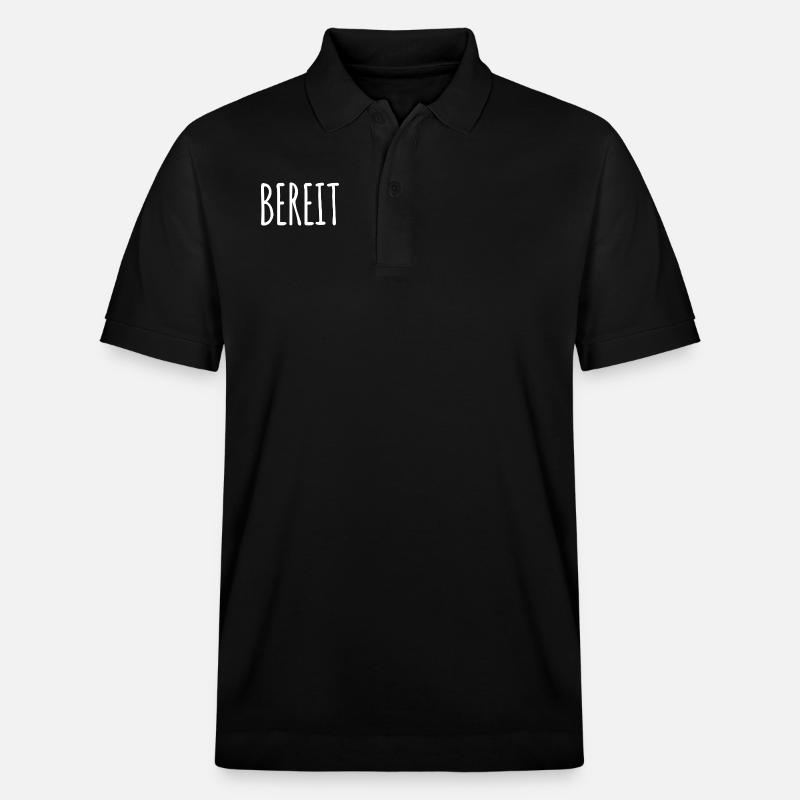 ich bin bereit - Stanley/Stella Unisex Bio-Poloshirt PREPSTER - Schwarz